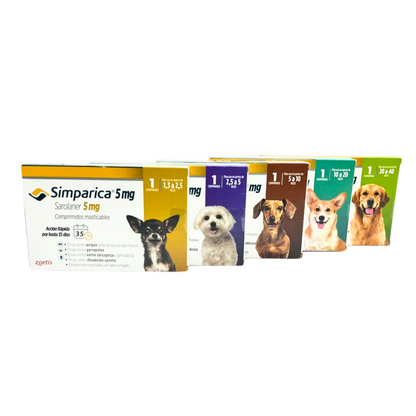 Simparica 1,3 a 2,5kg (5 mg) 1 Comprimido