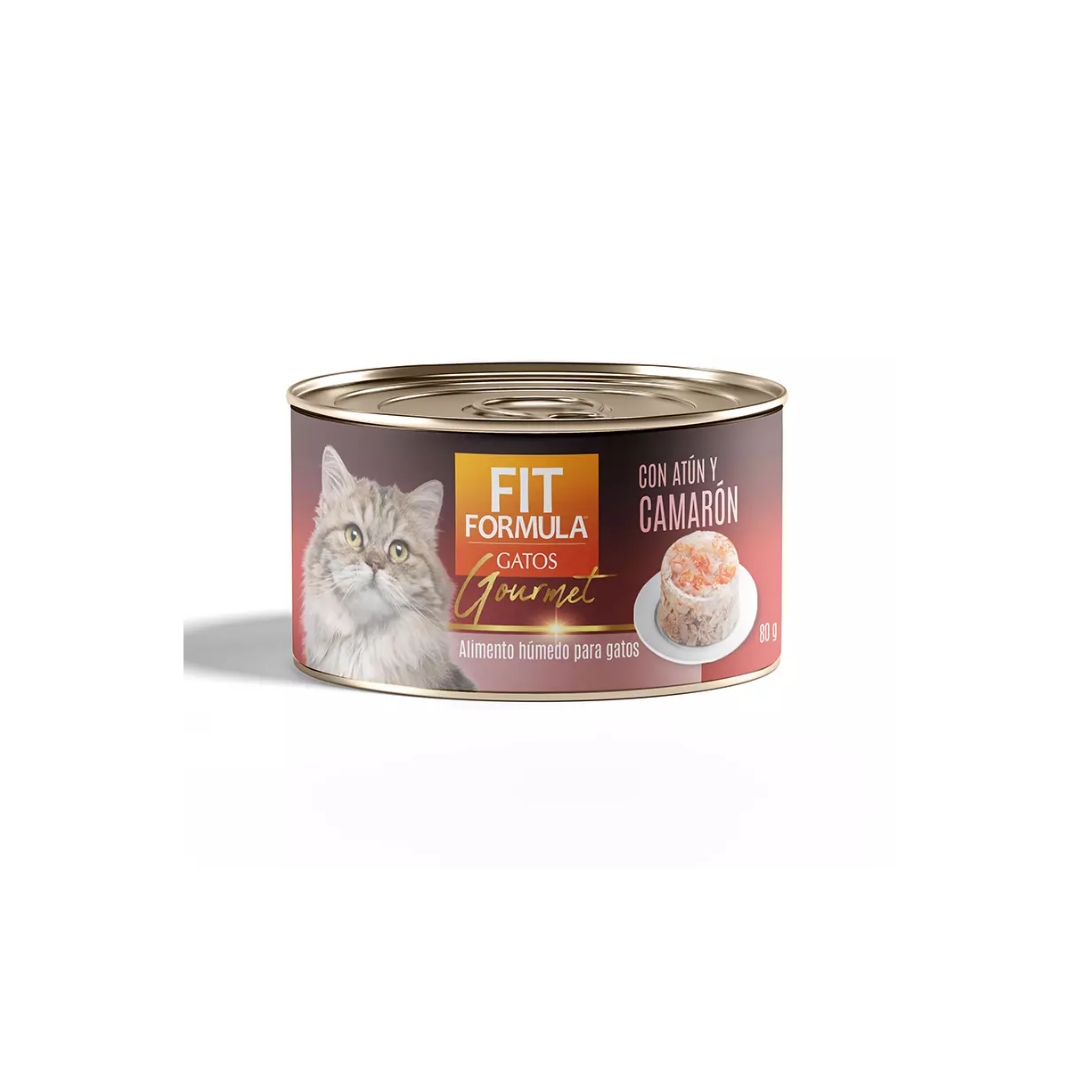 Fit Lata Gourmet para Gato con Atún y Camarón