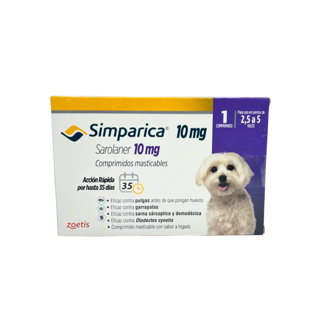 Simparica 2,5 a 5kg (10 mg) 1 Comprimido