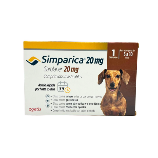 Simparica 5 a 10kg (20mg) 1 Comprimido