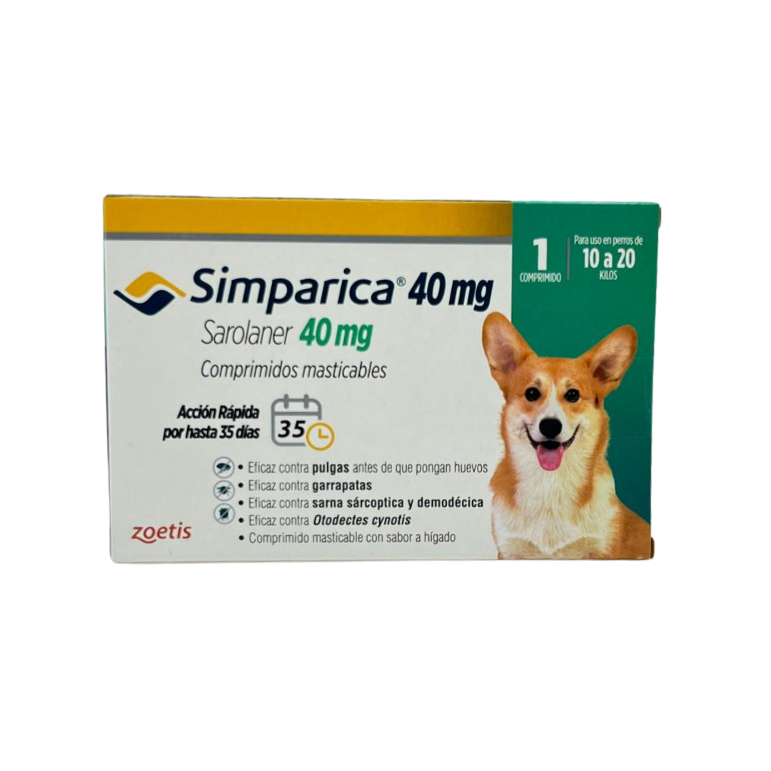 Simparica 10 a 20kg (40mg) 1 Comprimido